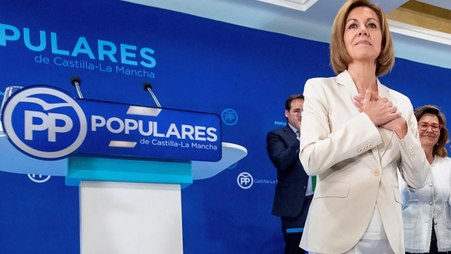 La secretaria general del PP y presidenta del partido en Castilla-La Mancha, María Dolores de Cospedal.