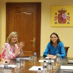 Reunión de la consejera Pilar del Olmo y la ministra Reyes Maroto, a la que también asistieron Virgina Barcones y Teresa López
