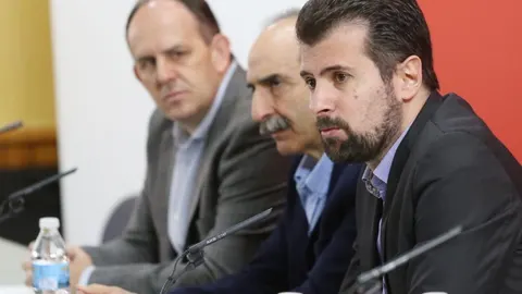 El secretario general de los socialistas, Luis Tudanca, durante la jornada sobre industrialización celebrada en Segovia