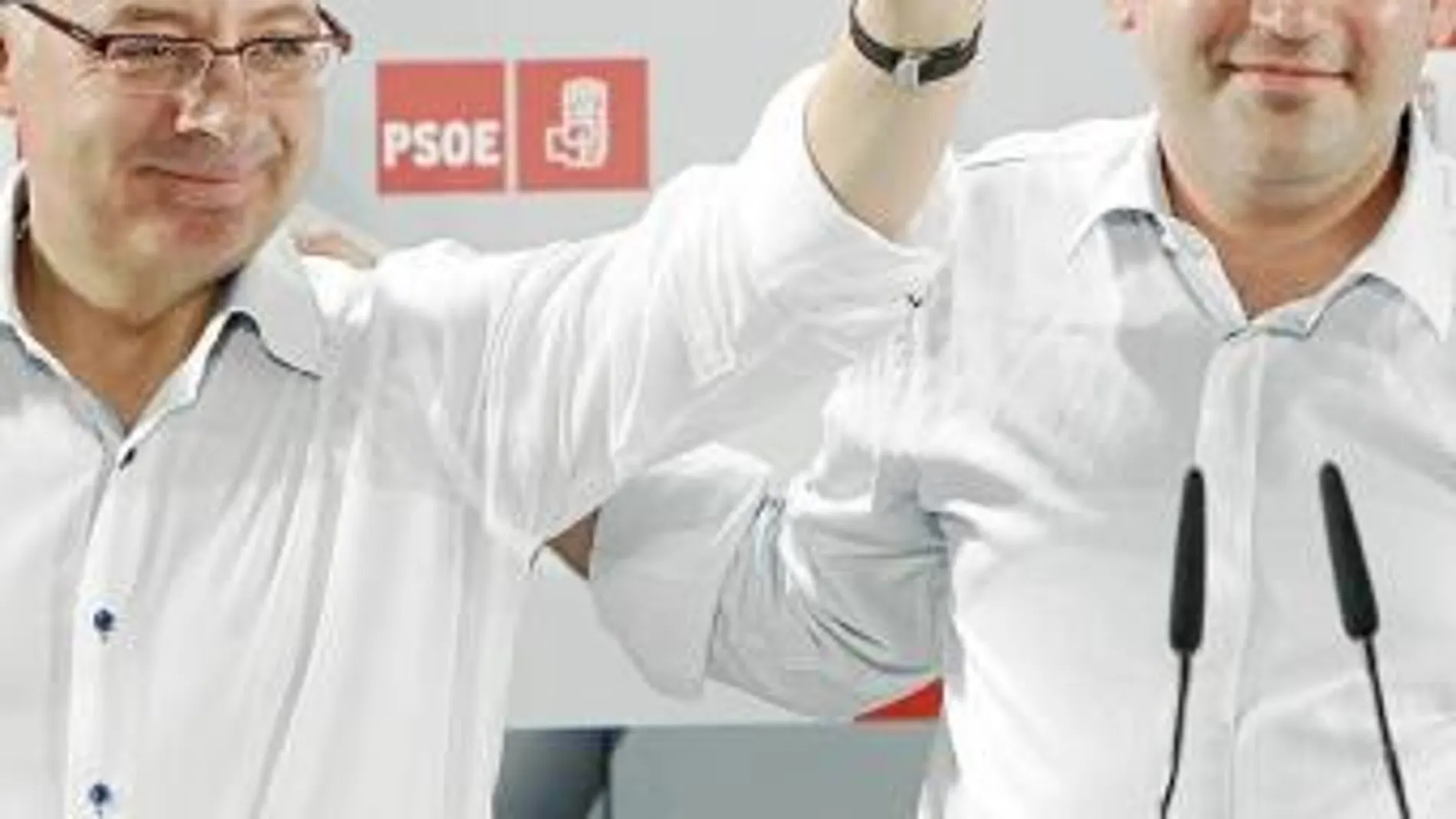 José Blanco y Jorge Alarte, en un acto reciente