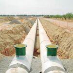 Una de las tuberías del canal Segarra¿Garrigues