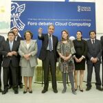 El presidente de la Generalitat, ayer durante su visita al foro de debate «Cloud Computing»