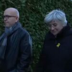Clara Ponsatí a su llegada a la mansión de Puigdemont en Waterloo