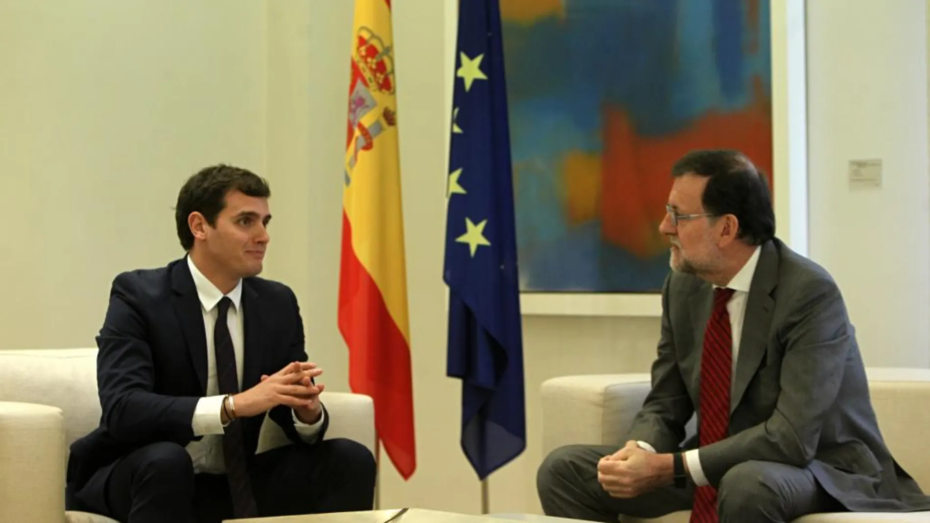 Mariano Rajoy y Albert Rivera durante la reunión en La Moncloa el pasado mes de diciembre