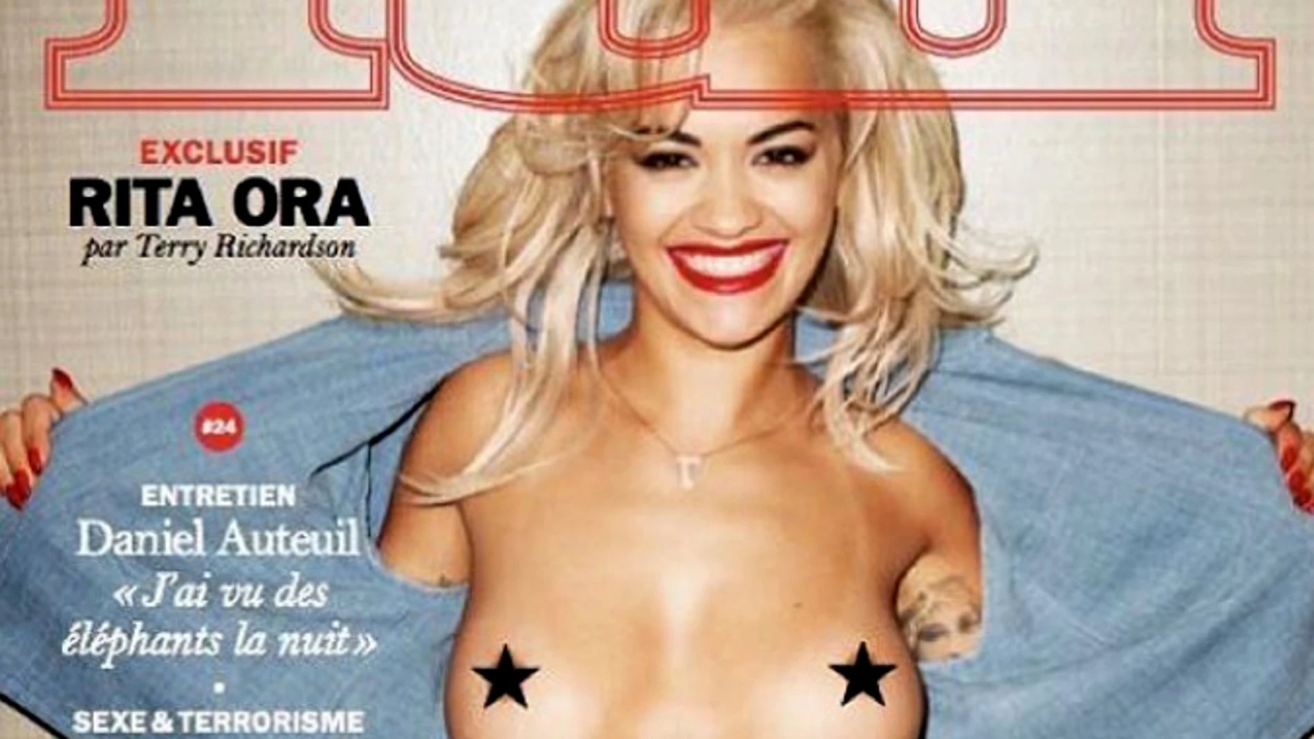 El top less de Rita Ora para la portada de LUI