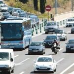Las carreteras madrileñas, ayer por la mañana