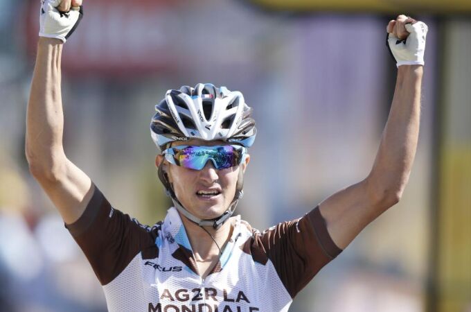 El francés Alexis Vuillermoz ha ganado la etapa de hoy del Tour en el Muro de Bretaña.