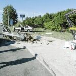 La Guardia Civil rastreó la zona durante toda la tarde de ayer para recoger detalles sobre las circunstancias del accidente