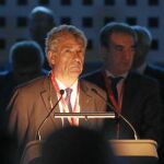 Ángel María Villar, durante uno de sus discursos en una Asamblea General de la Federación Española de Fútbol