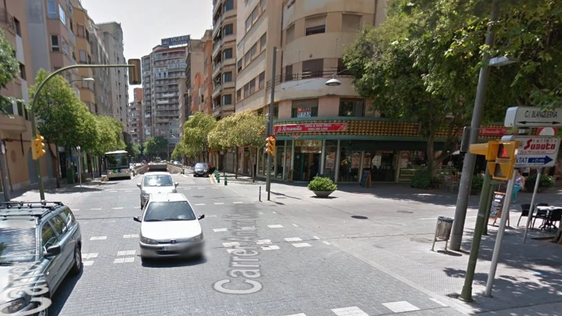Imagen de la calle Antoni Marqués de Palma, en la que se produjo el incendio