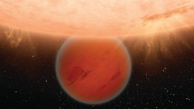 Recreación artística de un eclipse en un exoplaneta, tal y como lo podría captar Twinkle