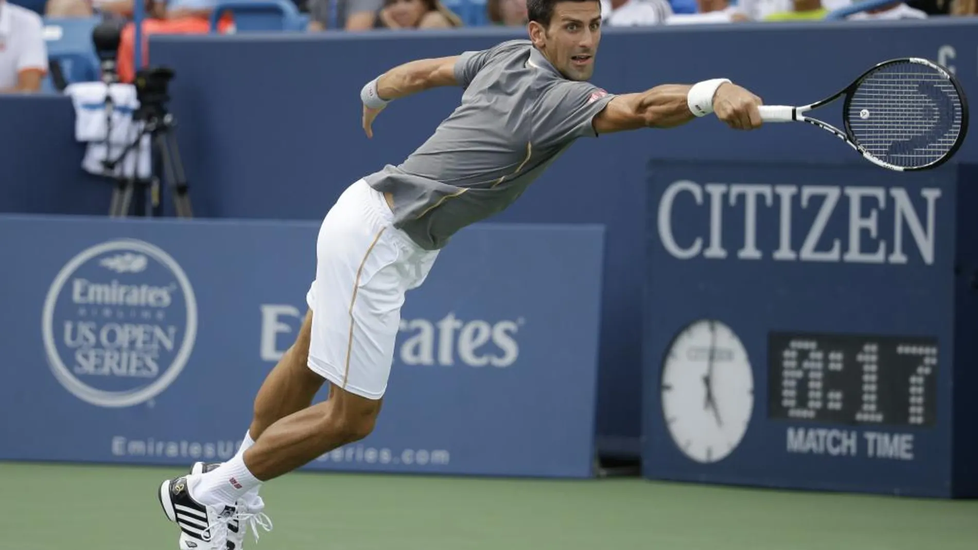 Novak Djokovic, durante el partido contra Benoit Paire