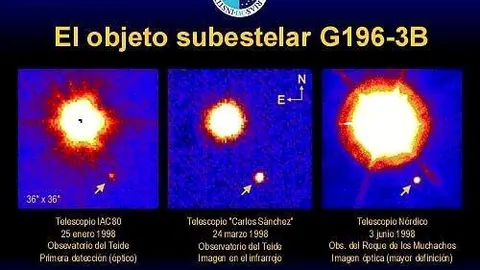 Una enana marrón captada por el telescopio del Teide en 1998