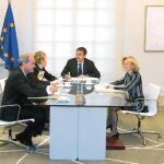 Zapatero recibió en Moncloa a De la Vega, Chaves y Salgado para coordinar las medidas anticrisis