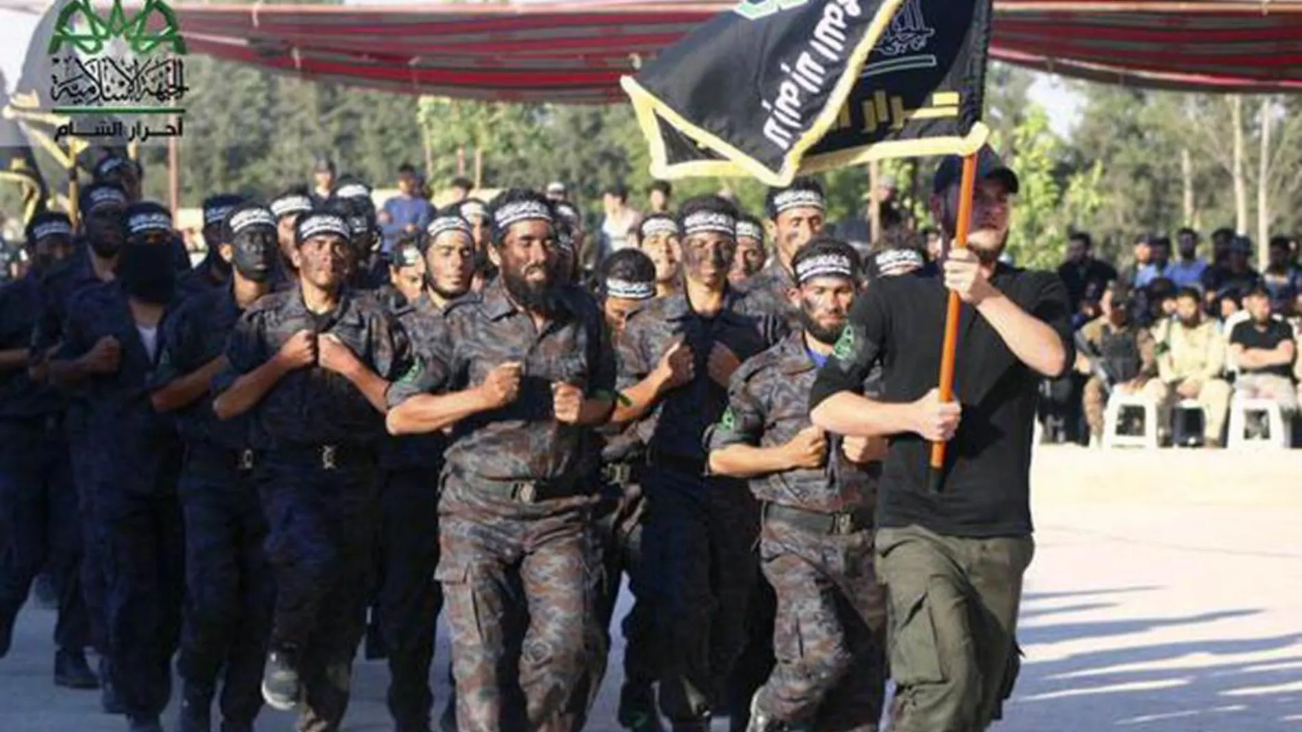 Imagen de combatientes islamistas de Ahrar al-Sham Ghouta, Damasco