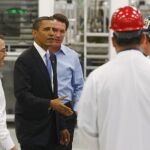 Obama visitó hoy una planta solar