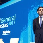 El presidente de Telefónica, José María Álvarez-Pallete, durante junta de accionistas de la multinacional celebrada el año pasado