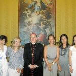 El arzobispo, Carlos Osoro, durante la reunión que mantuvo con las empresarias valencianas