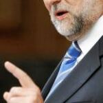 Rajoy gesticula durante el debate de ayer en el Congreso