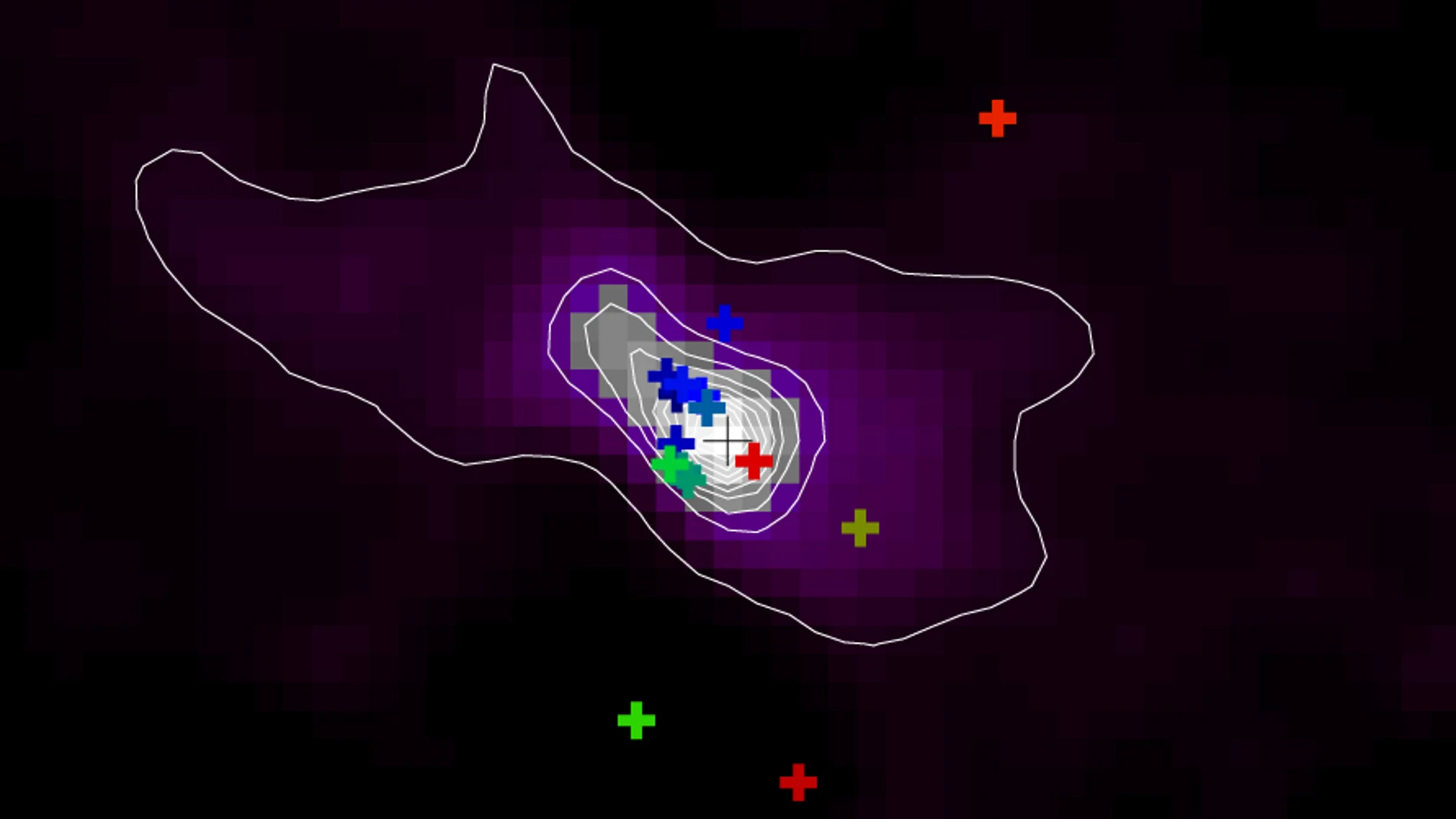 Imagen que combina datos en radio e infrarrojo de IRAS 15103-5754 y que muestra la velocidad a la que se desplaza el material en el chorro.