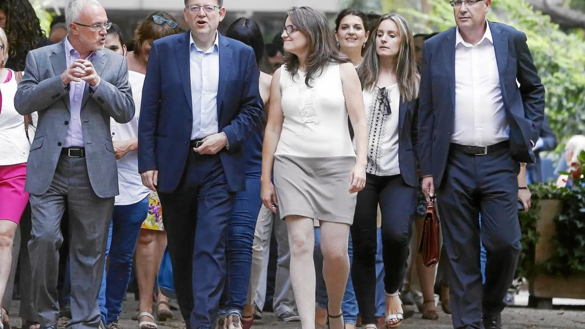 Podemos, PSPV y Compromís escenificaron su frágil unión en el Pacte del Botànic, que hoy hace aguas