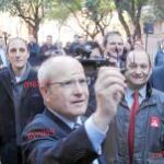José Montilla durante un acto con alcades del PSC, que tienen por delante el reto de las municipales del próximo mayo