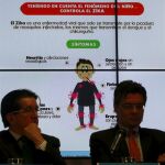 El ministro de Salud y Protección Social de Colombia, Alejandro Gaviria, a la derecha, en una rueda de prensa para dar a conocer los peligros del virus zika