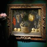 «Bodegón con cesta de frutas, calabaza y uvas», obra sin identificar otorgado al Maestro de Stirling-Maxwell, una de las joyas de la exposición.