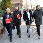 Martín, Izquierdo, Ander Gil y Tapias, ayer en Madrid