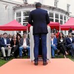 El presidente de Ciudadanos, Albert Rivera, durante un acto de partido ayer en San Lorenzo de El Escorial (Madrid)