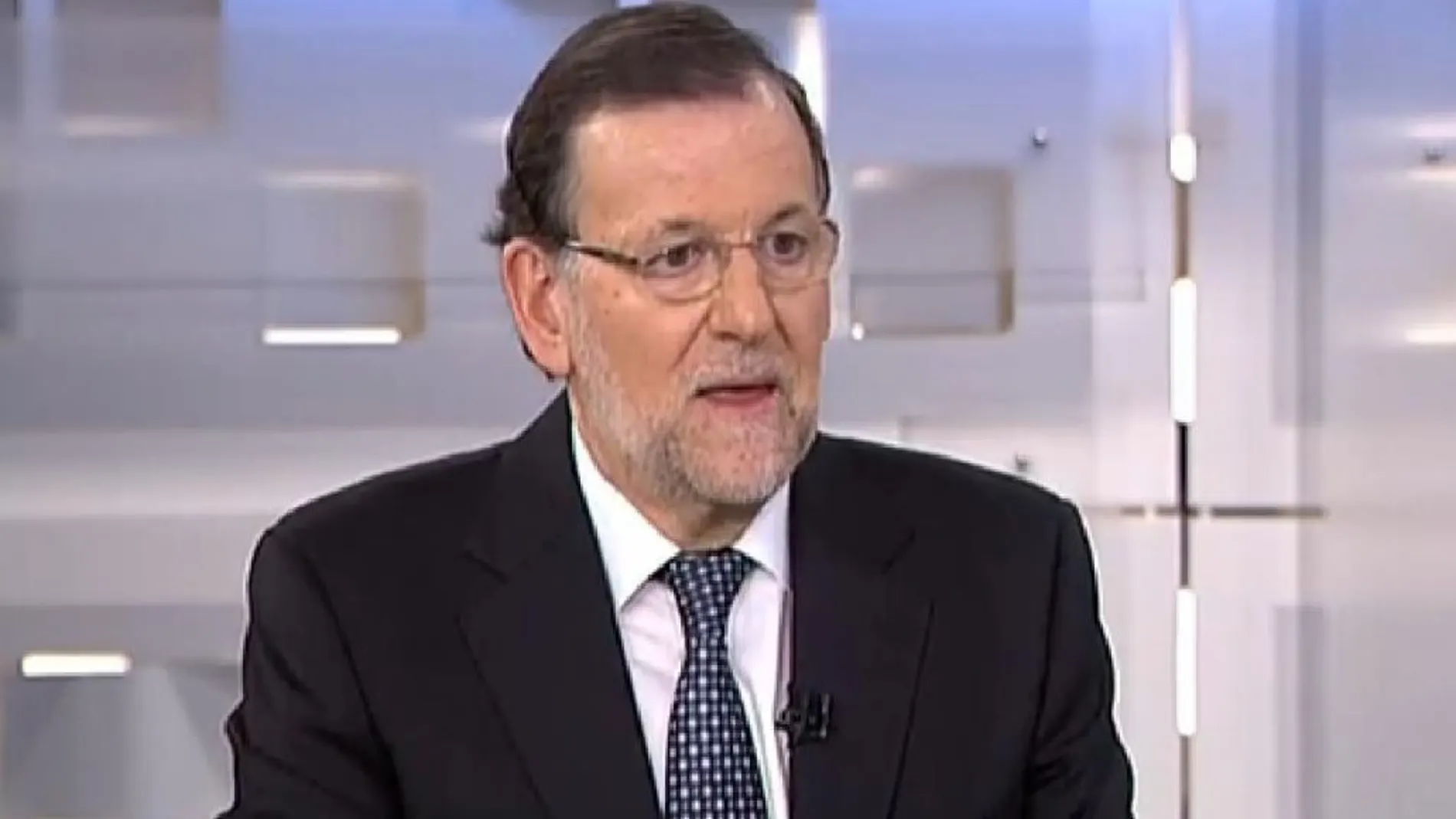 Mariano Rajoy, durante su entrevista en Telecinco.