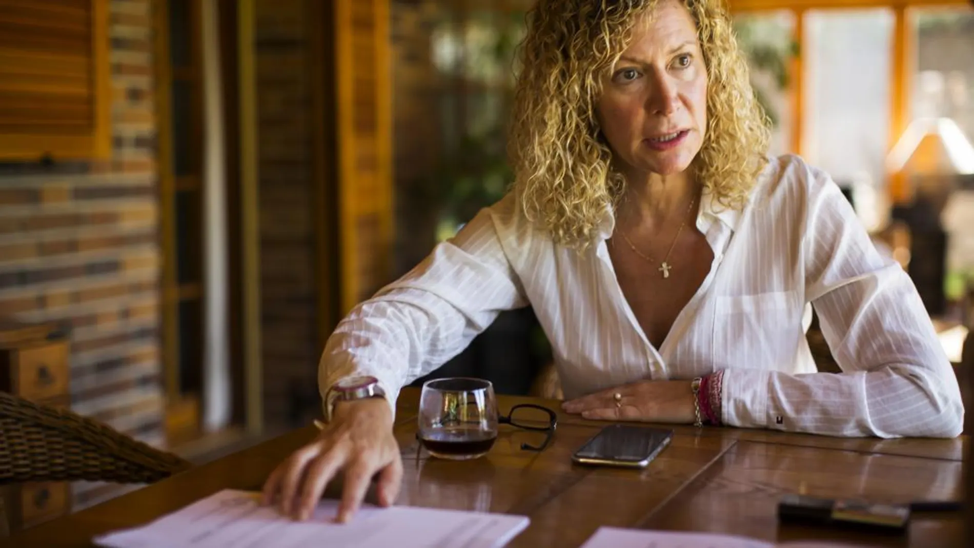 Diana Lopez Pinel, madre de Diana Quer, durante una entrevista en su casa