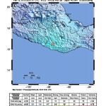 Mapa del sismo producido en el sur de México esta