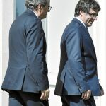Quim Torra y Carles Puigdemont en Bruselas