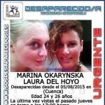 Marina Okarynska y Laura del Hoyo, las dos jóvenes desaparecidas desde el pasado jueves
