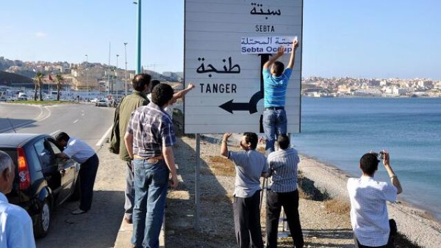 Protestas en la frontera con Ceuta
