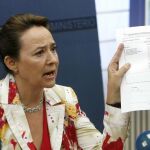 Concepción Gutiérrez, secretaria de Estado de Transportes, en su comparecencia de esta tarde