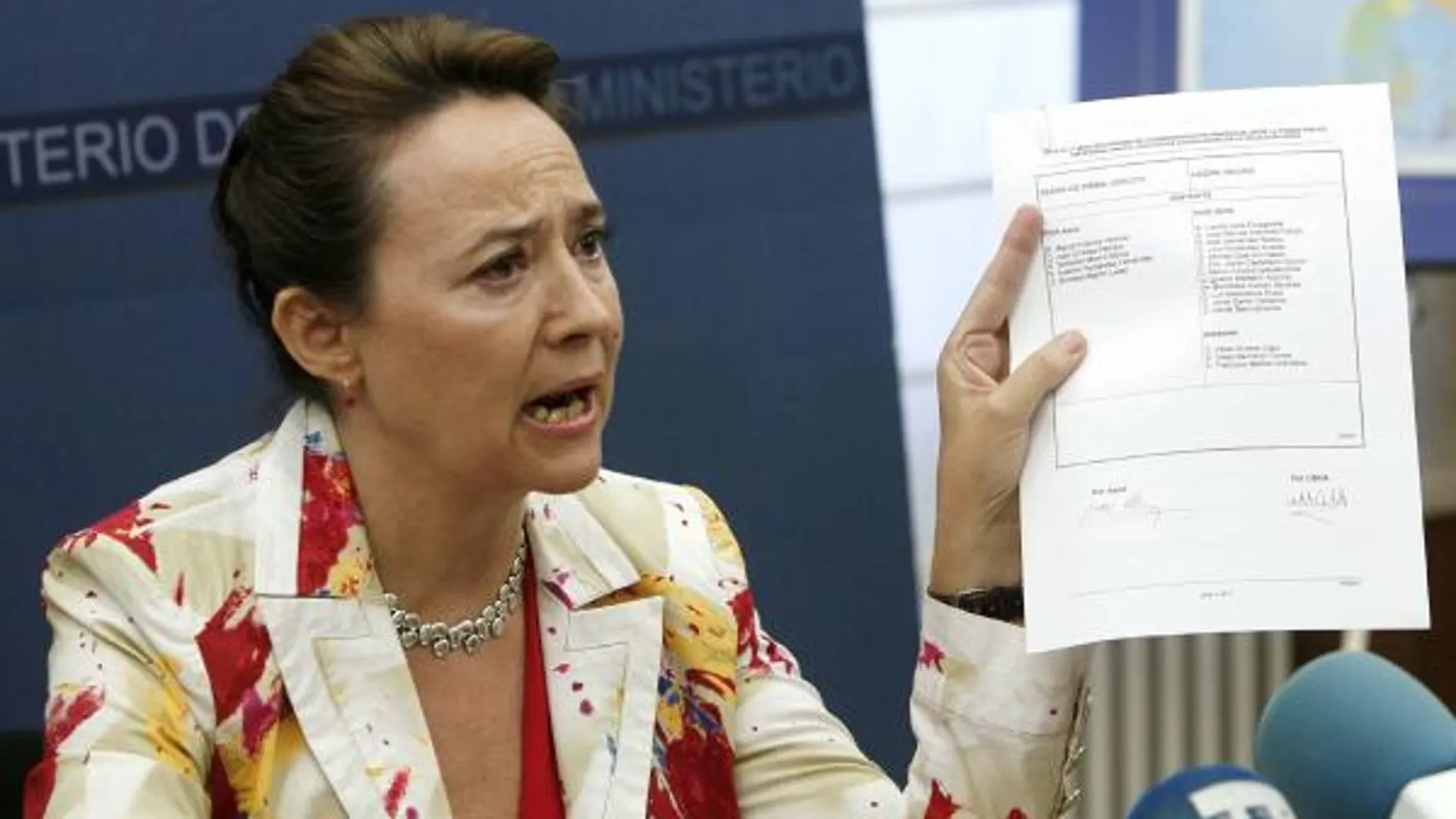 Concepción Gutiérrez, secretaria de Estado de Transportes, en su comparecencia de esta tarde