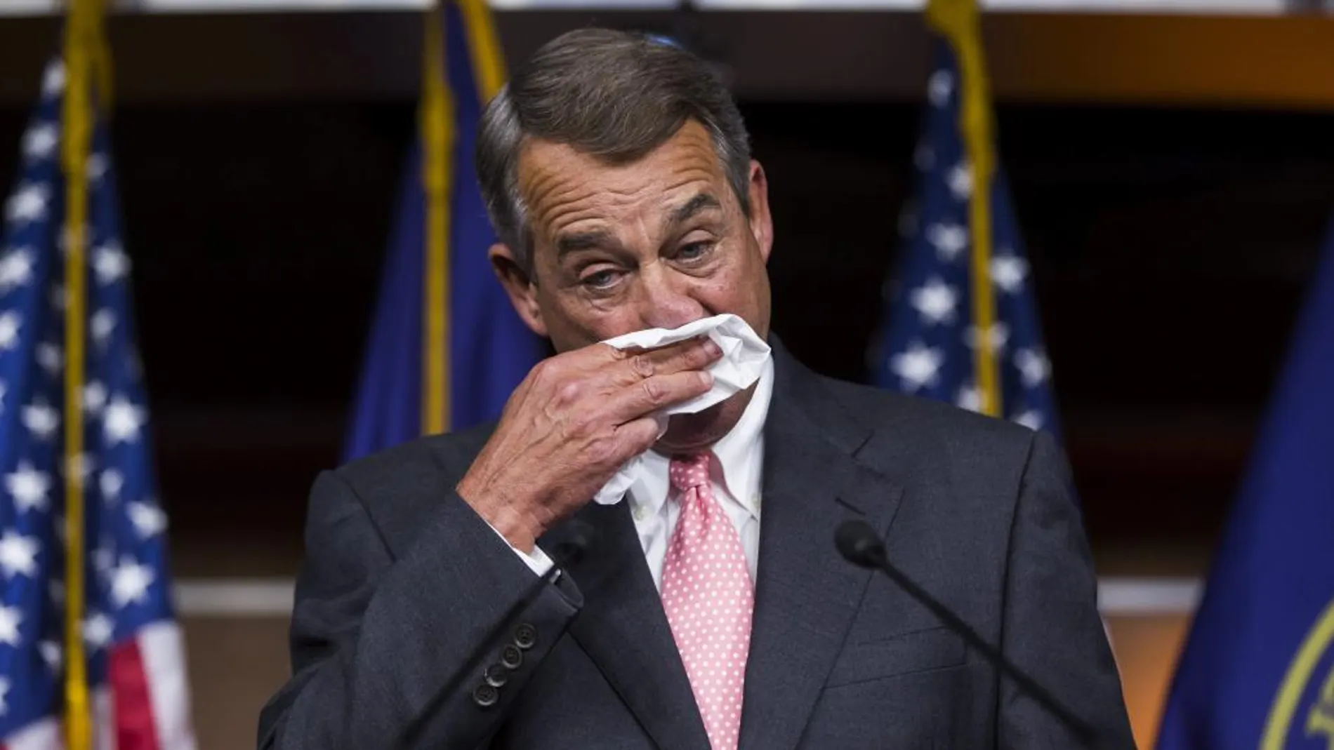 John Boehner no pudo reprimir las lágrimas durante el anuncio de la renuncia a su cargo
