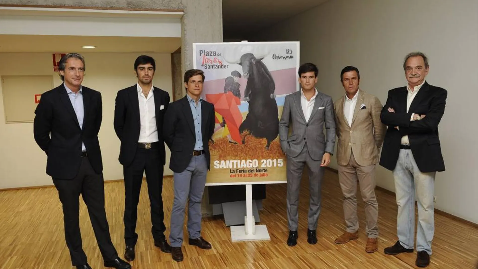 Los protagonistas de la Feria de Santiago, en la presentación de los carteles