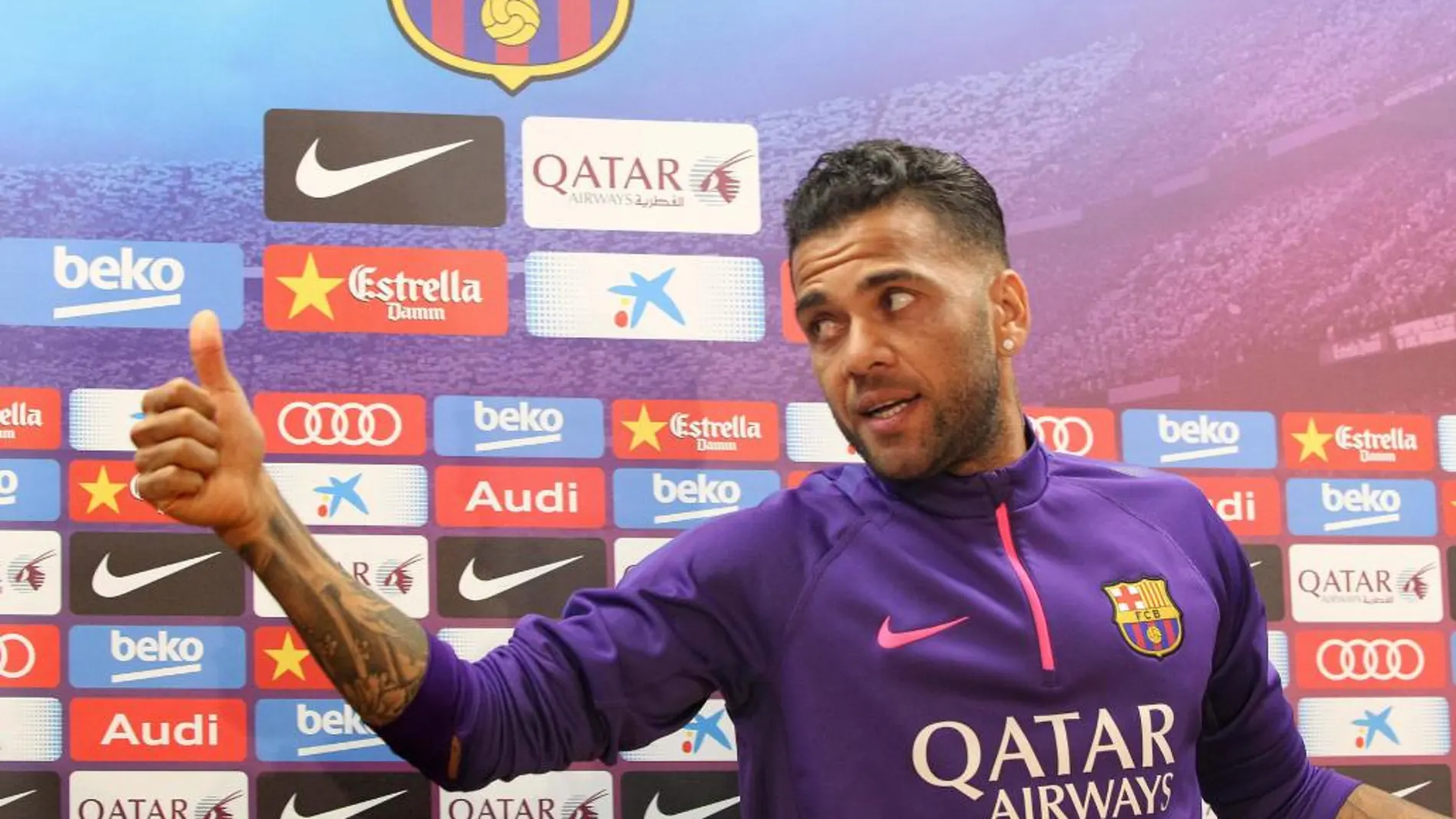 Dani Alves el pasado verano cuando descartó continuar en el Barcelona
