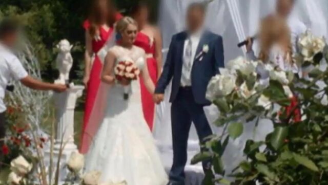 Imagen de la boda de Marina Okarynska