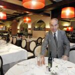 Amable Prieto, en el comedor del establecimiento
