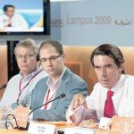 Aznar, en un momento de su intervención de ayer