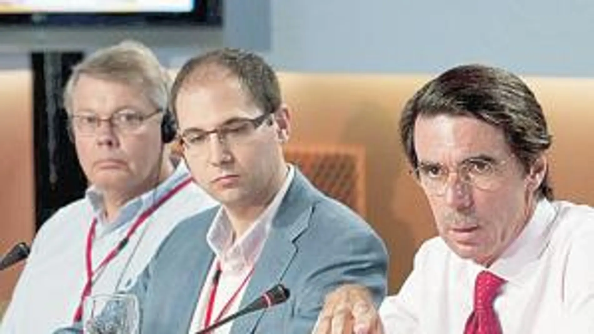 Aznar, en un momento de su intervención de ayer