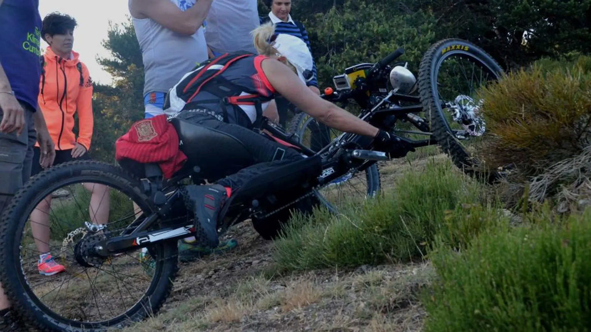 La «hand-bike» con la que Gema Hassen-Bey subió el pasado mes el Monte Abantos