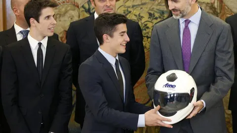 El Rey recibió un caso firmado por Marc Márquez en 2014