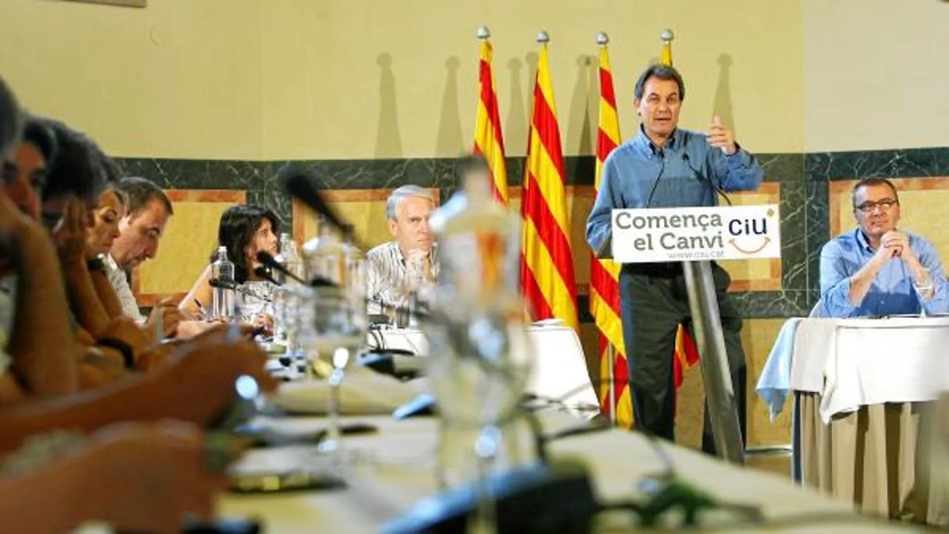 El presidente de CiU, Artur Mas, el pasado lunes en un acto celebrado en Reus (Tarragona)