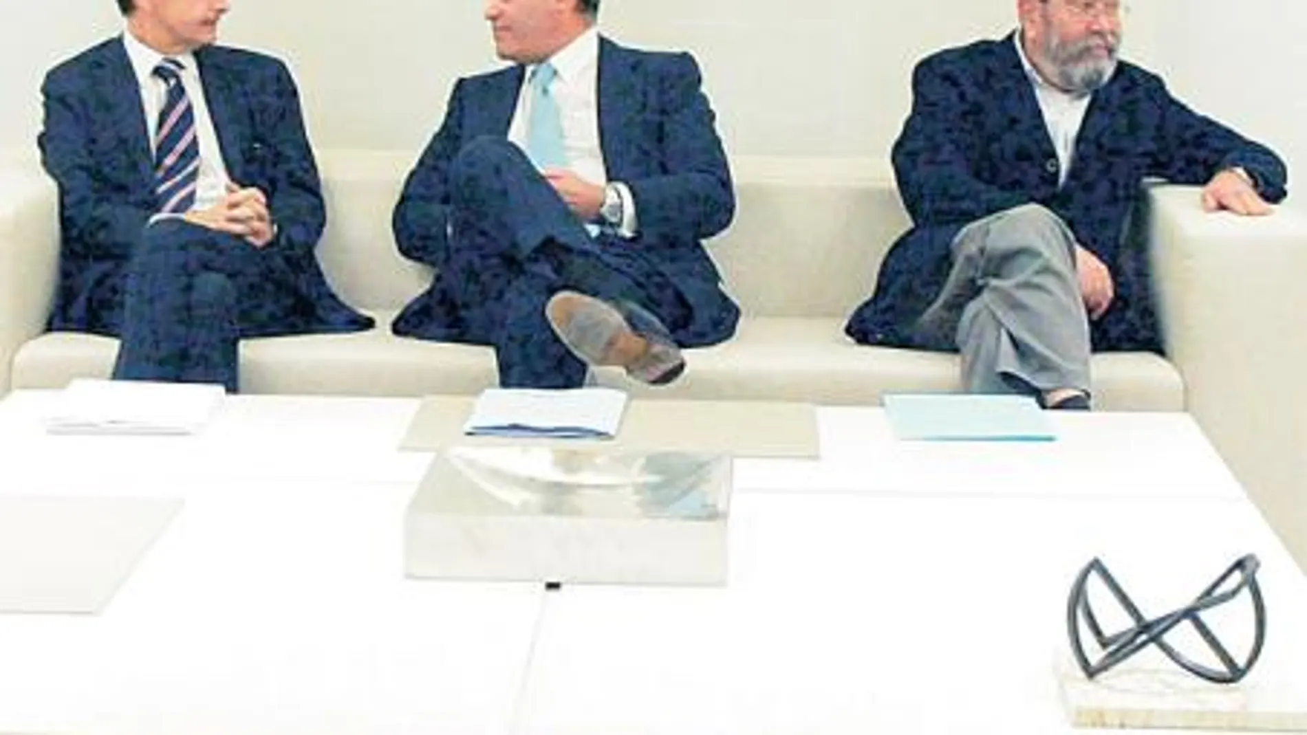 José Luis Rodríguez Zapatero, Gerardo Díaz Ferrán y Cándido Méndez