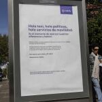Campaña publicitaria de la empresa Cabify en Sevilla, donde pide diálogo a las partes implicadas para resolver sus diferencias (Foto: Manuel Olmedo)